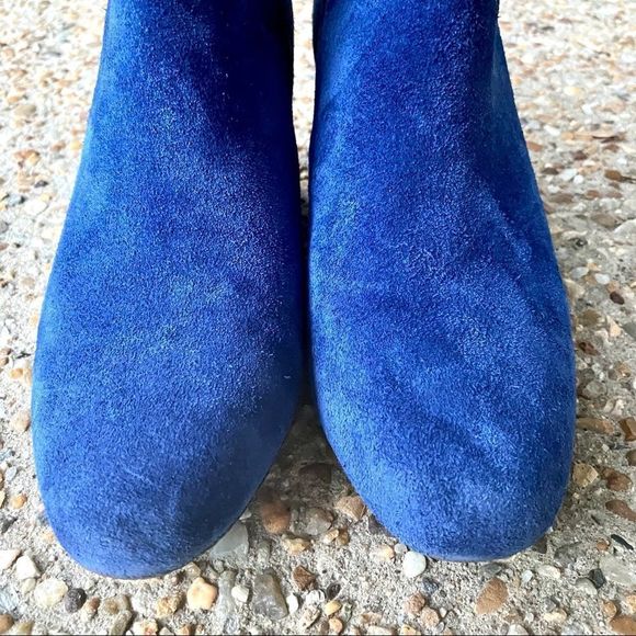 Vince Camuto Melisi Blue Suede Ankle Boots 7.5 - Picture 4 of 7